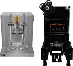 KuKoo Automatische Bekersealmachine en Professionele Bubble Tea Shaker - Efficiënt 500-650 Beker/uur - Inclusief Filmdoos - Geschikt voor Diverse Bekerformaten - Dubbele Cupontwerp met Indrukwekkende Snelheid — thumbnail 1