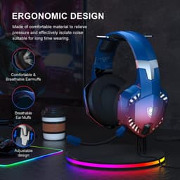 PHOINIKAS G2000 Max - 2.4GHz Draadloze Gaming Headset - met microfoon - Over-ear Koptelefoon - Nintendo Switch/PS4/PS5/PC/Xbox - Verblindend blauw — thumbnail 2