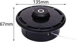 Allecto Plus - Versterkte knop draadkop M10 x 125 links grasmaaier reserveonderdeel - Universele nylon kop - Dubbele kop - Bosmaaier accessoire. — thumbnail 3