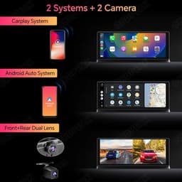 Dashcams - Dashcam voor Auto - Super Compact - FullHD video - Wifi - Parkeermodus - 16:9 - 11.3 inch Scherm - Dubbele Lens - Zwart — thumbnail 1