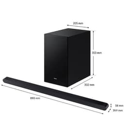 Soundbar - SAMSUNG - S-serie HW-S710D/XE - 3.1 kanalen - 6.5 draadloze subwoofer - Bluetooth - Titaniumzwart — thumbnail 2