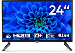 MEDION 59.9 cm 24" Full HD TV perfect voor camping camper vrachtwagen tuin 12V auto adapter Triple Tuner HDMI USB, MD824000 — thumbnail 1