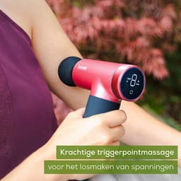 Beurer MG 195 HOT & COLD Limited Edition 25 Massage Gun - Verwarmt & koelt spieren - Incl. 7 opzetstukken - 9 Intensiteitsniveaus - Krachtige accu - Draadloos gebruik - 3 Jaar garantie - Bordeaux/zwart — thumbnail 2
