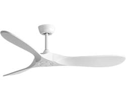 Nivard Plafondventilator - Met Verlichting - Plafond Ventilator - Met Lamp - Plafonniere Met Ventilator - Wit - 132cm