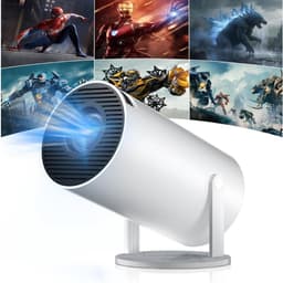 Mini Beamer - Film Projector met Bluetooth - Draagbare Beamer - 4K Kwaliteit - Wit — thumbnail 1