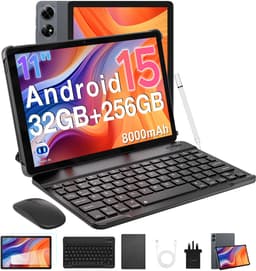 DOOGEE Tab G6 + Tablet met Keyboard Slot SIM Kaart Android 15 11" FHD + 90HZ 8Go + 256Go 8000mAh Gemini AI Unisoc T7280 - Grijs — thumbnail 1