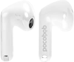 pocobob® GO 2 - draadloze oordopjes - witte oordopjes - semi in-ear - met ENC microfoon - half in-ear bluetooth oortjes - semi in-ear — thumbnail 3