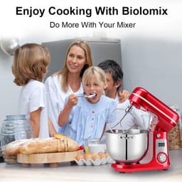Shoppee 6L Foodprocessor - Keukenmachine - Voedsel Stand Mixer 1200W Dc - Stille Motor - Roestvrijstalen Kom 6-Speed -Crème Ei Garde zweep Deeg Kneader — thumbnail 3