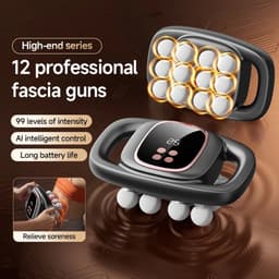 Massage Gun 12 koppig – Infrarood Massage apparaat met 30 Snelheden – Deep Tissue & Sport Massage Pistool – Professioneel Ontspanningsapparaat — thumbnail 2