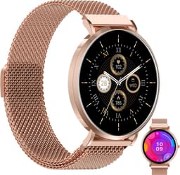 Denver Smartwatch - AMOLED - Hartslagmeter - Saturatiemeter - 100 sportmodi - Milanees bandje - Android iOS - SWC394RO — thumbnail 1