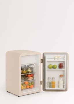CREATE - Koelkast in retrostijl - Zand - Handvat Gebroken wit - FRIDGE RETRO 107L — thumbnail 3