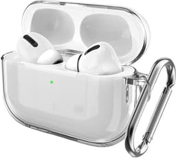 Cazy siliconen Hoesje geschikt voor Apple Airpods Pro 3 - Inclusief karabijnhaak - Beschermt tegen krassen en stoten - Transparant — thumbnail 1