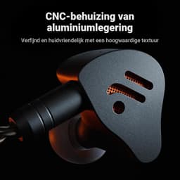 Fosi Audio IM4 HiFi In-Ear Monitor – Open-Back IEM – 10mm Beryllium Driver – Verwisselbare Nozzles – 2-Pin – Zwart — thumbnail 4
