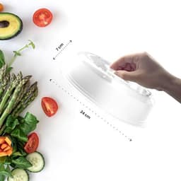 BPA-vrije magnetronklokken voor keuken - 24 cm magnetron deksels (2 stuks) — thumbnail 5