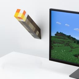Minecraft Torch Light – Officieel Gelicentieerd, 2 Lichtmodi, Wand‑ of Vrijstaand Gebruik, Batterijgevoede Lamp voor Minecraft Fans- Paladone — thumbnail 1