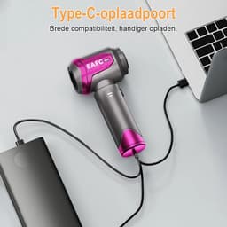 EAFC - Draadloze Mini Stofzuiger – Krachtige Handstofzuiger met USB Oplader en Opzetstukken – Voor Auto, Toetsenbord & Huishoudelijk Gebruik — thumbnail 4