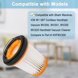 Namajunas - Stofzuigerfilter - Filter geschikt voor Shark WV200, WV200EU, WV201, WV205, WV220 Kruimelzuiger - Geschikt voor Shark Wandvac ION W1 - 8 stuks - met schoonmaakborstel — thumbnail 2