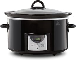 RVV® Slowcooker met timer - Slowcooker - Crockpot - Zwart - 31cm x 22cm x 30cm — thumbnail 1