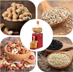 Boterbereider - Pindakaasbereider - Notenmolen - Kleine kookmachine - Thuis 110V/220V 120W Keukenbotermachine - Pinda's, cashewnoten, amandelen, hazelnoten — thumbnail 4