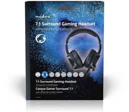 Nedis Gaming Headset - Over-Ear - Surround - USB Type-A - Inklapbare Microfoon - 2.10 m - LED — thumbnail 3