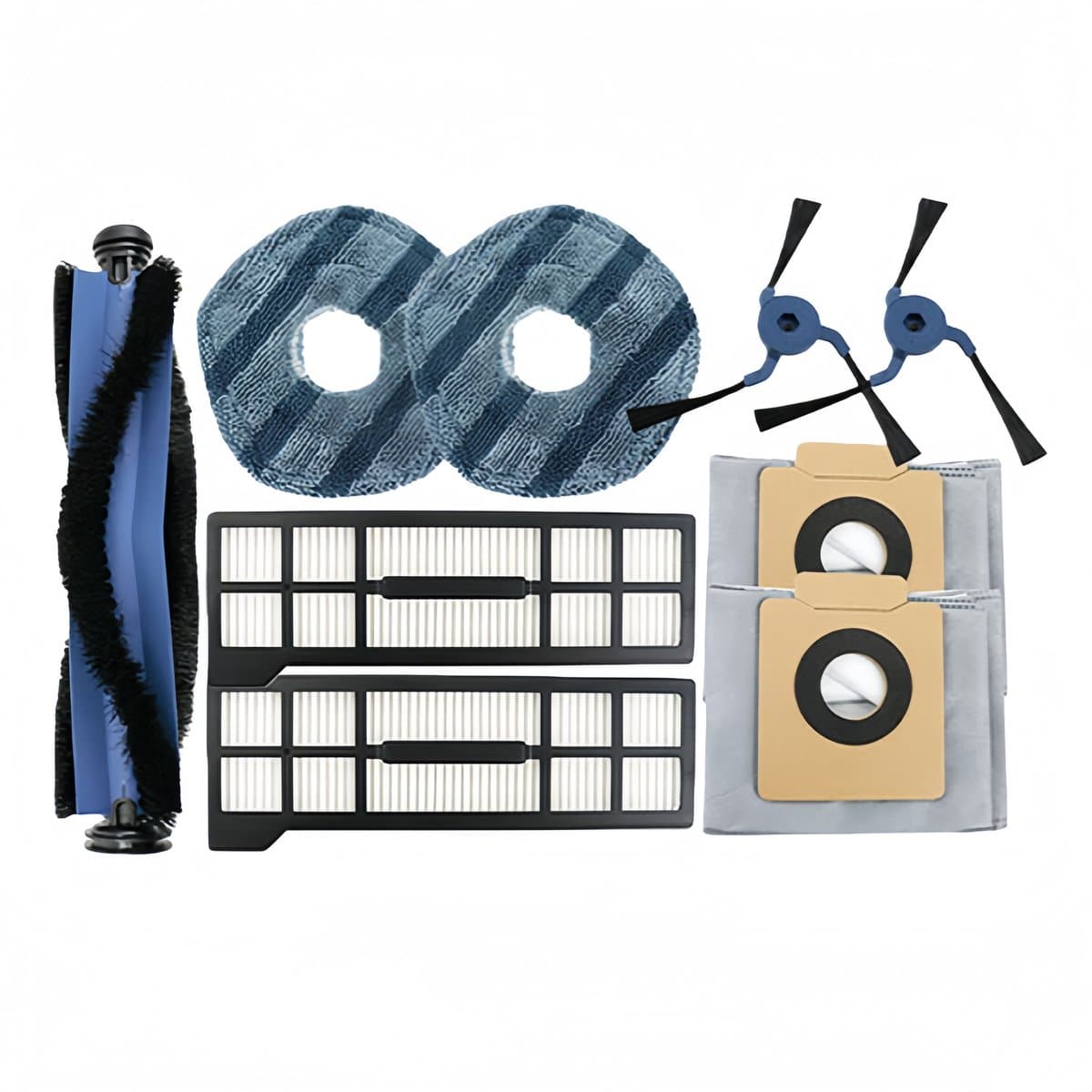 9 stuks vervangende dweilpads geschikt voor eufy X10 Pro Omni Accessoires - Robotstofzuigeraccessoires - 1 rolborstel, 2 filters, 2 zijborstels, 2 stofzakken, 2 dweilpads — afbeelding 1