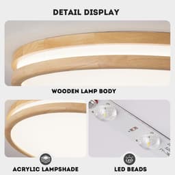 Ronde Dimkrachtige LED Plafondlamp met Afstandsbediening voor Woonkamer en Slaapkamer — thumbnail 1