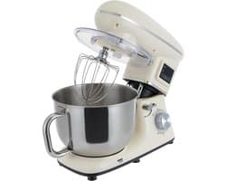 Krachtige Keukenmachine 1500W met Grote RVS Kom (6.2L) - Kneed-, Mix- en Roerfunctie met LCD