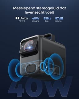 NEBULA X1 Triple Laser 4K Beamer - 3.500 ANSI Lumen - 56.000:1 Contrast - 40W Stereo - Dolby Vision - 0.9-1.5 Zoom - Smart AI - 300" Scherm - Micro Gimbal - GTV - Hendel - Outdoor - 4K - Decoderondersteuning — thumbnail 5