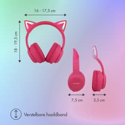 imoshion Kinder Koptelefoon Kattenoortjes - Bluetooth en Decibelbegrenzer - Draadloze Koptelefoon Kinderen — thumbnail 3