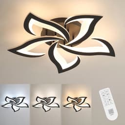 Dimbare LED Plafondlamp met Afstandsbediening, Romantische Bloemvormige Plafondverlichting voor Slaapkamer en Woonkamer, 3000K-6500K — thumbnail 5