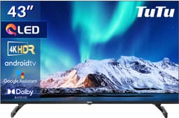 TuTu Android Smart TV - QLED 4K Ultra HD - 43 inch/109 cm - Frameless Design - Tripple Tuner DVB-T/T2/S/S2/C - HDMI x3, USB x2, CI+ - Voice Controle & Streaming apps - Geassembleerd in Eindhoven - TUQ43UN1 — thumbnail 1