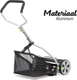 Quvo® Grasmaaier Handmatig – Grastrimmer Met 20 Liter Opvangbak - Handmaaier 40 Cm Breed - Kooimesmaaier Met 4 Posities - Grijs - 53cm x 43cm x 26cm — thumbnail 5