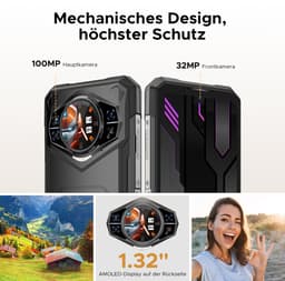 DOOGEE S200 X 5G VIP - Smartphone - Robuuste Smartphone - 48 GB RAM + 512 GB ROM / 2 TB TF - Android 16 - 10100 mAh / 33 W - 6,72 inch FHD+ 120 Hz-scherm - 100 megapixelcamera + 1,32 inch AMOLED - NFC- WiFi 6 - Gezichtsherkenning - GPS - Zwart — thumbnail 2