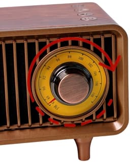 Retro Bluetooth Speaker met FM Radio - Bluetooth 5.4 - 5W Stereo - AUX - USB - TF-kaart - Houten Design - Bruin — thumbnail 2