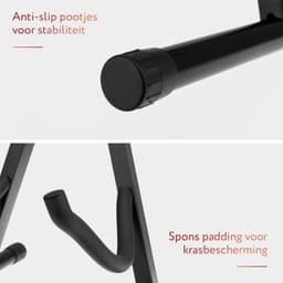 Universele gitaarstandaard - Opvouwbare "A"-standaard voor gitaren en andere snaarinstrumenten — thumbnail 3