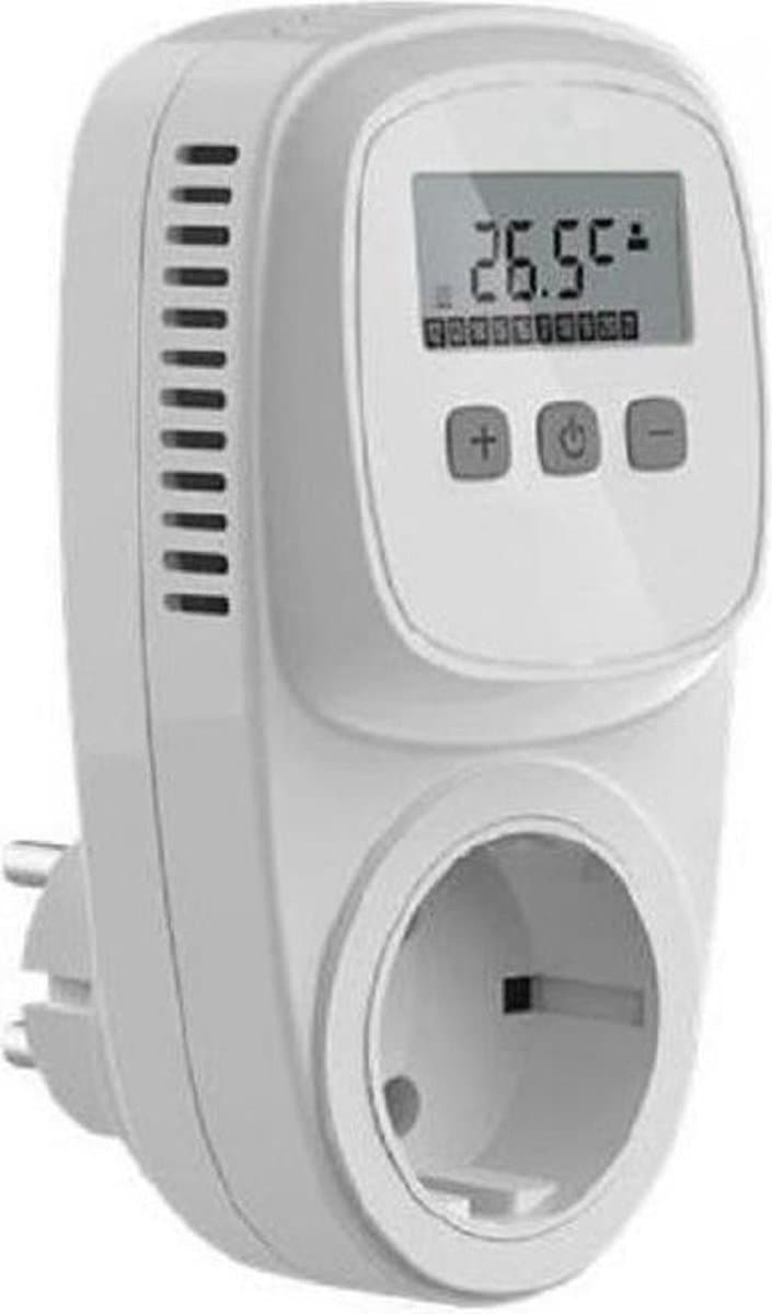 Smart WiFi stekker / stopcontact Thermostaat met randaarde, pompschakelaar, programmeerbaar, tuya compatible (Google Assistant / Amazon Alexa), Optima W TC500 — afbeelding 1