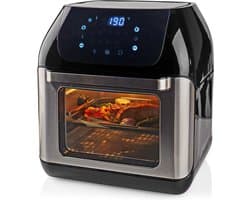 Nedis Airfryer Oven XXL – 12L – Digitaal – Heteluchtfriteuse - Tijdschakelaar – 1500 W – Zwart
