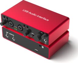 NÖRDIC SGM-226 USB Audio-interface - 2e Generatie - 2i2 - 24bit - 192kHz - Rood — thumbnail 1