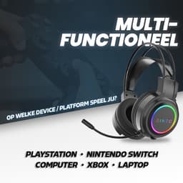 DINTO® Gaming headset met microfoon - Extra Bass - Gaming Koptelefoon - Geschikt voor Nintendo Switch - PS4/PS5 - Laptops - Xbox One - PC — thumbnail 5