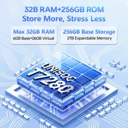 DOOGEEDOOGEE U13 Tablet 13 inch FHD+ 90Hz IPS, 32GB RAM (6GB fysiek + 26GB virtueel) 256GB ROM, Android 16, 11000mAh accu — thumbnail 3