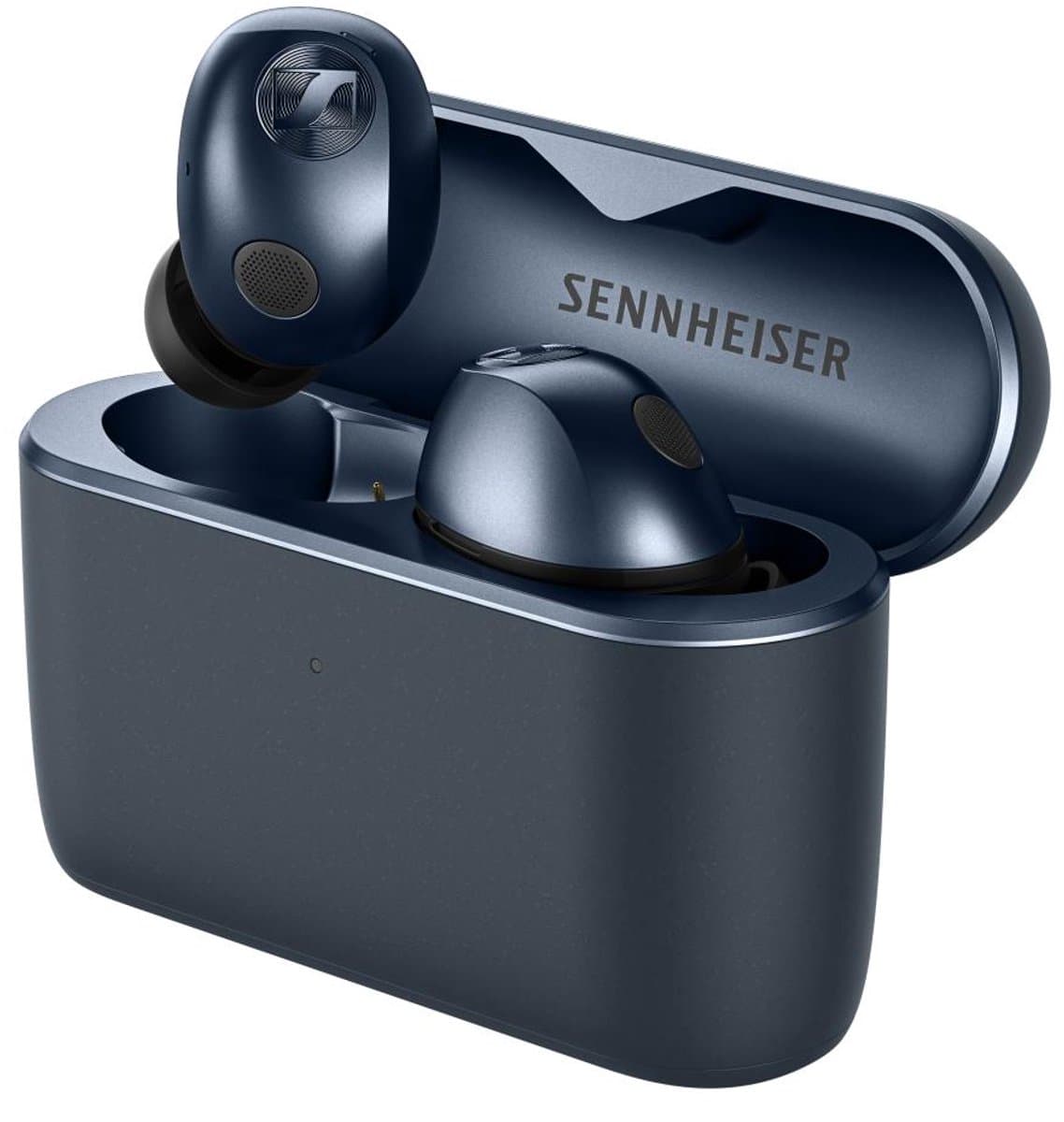 Sennheiser MOMENTUM True Wireless 5 Denim - Draadloze oordopjes met Noise Cancelling - 40u batterij - vervangbare batterij - 3D Dolby atmos - Headtracking - 8 Microfoons — afbeelding 1