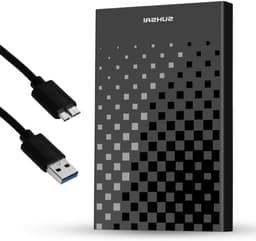 Externe harde schijf - Draagbare opslag - Snelle data back-up - Plug en play - 500 GB - Zwart — thumbnail 1
