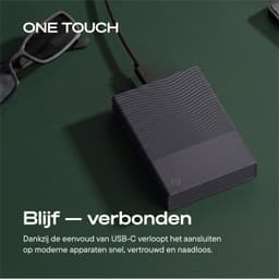 Seagate One Touch Portable - Externe harde schijf - USB-C - HDD - 2TB - Space Grey — thumbnail 3