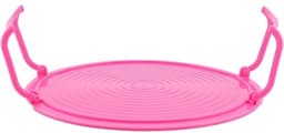 Magnetronstoomrek - Tray met twee lagen - Maaltijden opwarmen - Verwarmen op twee niveaus - 24x24x8 cm - Rood — thumbnail 2