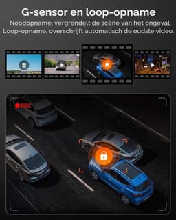 Dashcam 3-Kanaals - 4K Voorkant 1080P Binnen En Achter - 3 Inch LCD - USB Aansluiting - Zwart - Auto Beveiliging — thumbnail 5