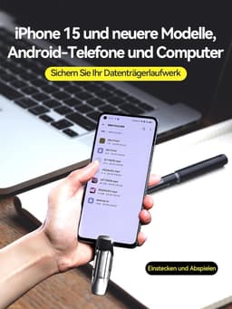 USB Stick 512GB - Flash Drive Externe SSD - Bestanden Overzetten - Dual USB C & A - 520MB/s - Zilver — thumbnail 3