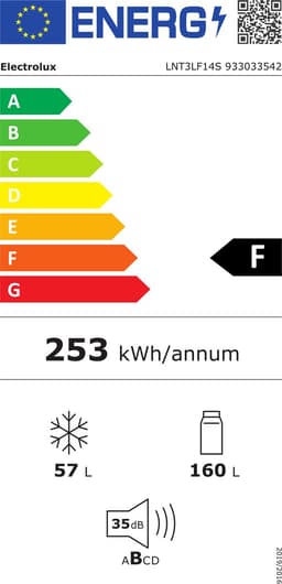 Electrolux LNT3LF14S Ingebouwd 217 l Wit — thumbnail 2