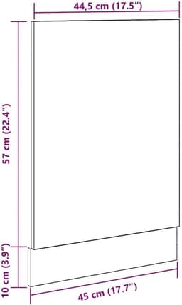 Vaatwasserpaneel - Keukenfront - Keukenintegratie - Vochtbestendig materiaal - 45 x 67 cm - Eiken — thumbnail 5