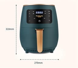 Airfryer - Heteluchtfriteuse - Gezond Koken - 5 Liter Capaciteit - 310 x 270 mm - Rood — thumbnail 3