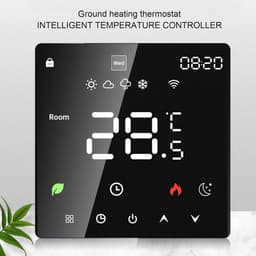 Slimme Elektrische Verwarmingsthermostaat - Programmeerbare Thermostaat Vloerverwarming - Energie Besparen - Kleuren Touchscreen Display - 41 x 86 mm - Wit — thumbnail 3